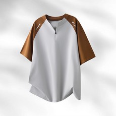 夏季速乾短袖T恤 男士寬鬆戶外運動百搭上衣, M 建議體重（50-60 公斤）, 淺灰色