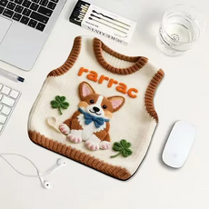 예쁘고 귀여운 니트 디자인 마우스패드, 1개, 강아지 30*35cm