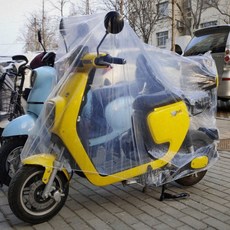 웬카 오토바이커버방수커버 오토바이 투명커버, 바이크 투명PE커버(M)