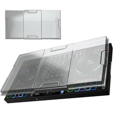 파이오니어 DJ DDJ-FLX10용 MiKiJoy4U 폴리카보네이트 먼지 커버 투명 PC 하드 쉘 장비 보호 여행용 방진 충격 방지 애완동물 스크래치 유출 기능, For FLX10, Transparent