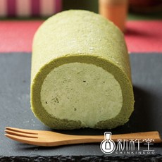 [신키네도] 일본 음식 디저트 생크림 가득 말차 롤케이크 하프 175g, 1개