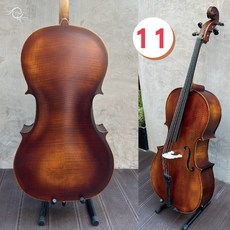 【時空樂器坊】11號-頂級4/4虎紋霧面大提琴，入門好音色，送全配件，台灣現貨速發, 1個, 11號, 11號