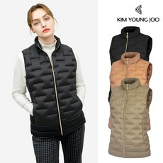 [사은품증정] 김영주 여성 골프웨어 아도르 콤비 패딩 베스트 경량 조끼 532883