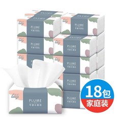 60包一年裝原木抽紙巾整箱家用衛生紙餐巾紙面紙, 1個, 18包/整箱