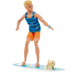 (Barbie) HPT50 바비 켄 서프 보드 세트 영화 [바비]에 등장 [옷차림 인형], 상세페이지 참조, 1개