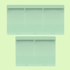 와이드 집게 고정 A4 클립보드 5개세트, 5개, 그린
