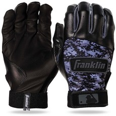 Franklin SPORTS 스포츠 MLB 디지텍 야구 배팅 글러브, 블랙/블랙, 1개