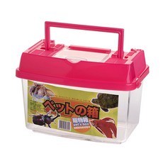 貝特寵物盒小/昆蟲盒/昆蟲觀察箱/小魚箱，透明觀察，多功能用途，輕巧便攜, 紅色, 1個