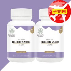 뉴질랜드 네이처스위즈덤 빌베리 25000mg, 2개, 60정