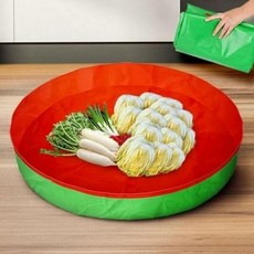 김치 식품용 준비 도구 다용도 버무림 간편 김장매트 원형, 1개