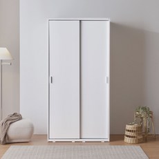 라자가구 위드 빅 1000 슬라이딩 옷장 행거형 jy393, 화이트화이트