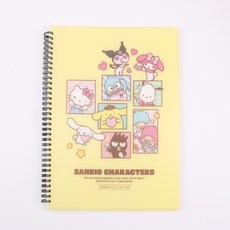 산리오 스프링 악보 화일 A4 40p, 1개, Yellow