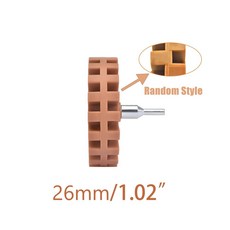 100mm 4 인치 자동차 지우개 휠 부드러운 파워 드릴 어댑터 데칼 제거 페인트 수리 고무 효과적인 실용 빠, 01 26mm