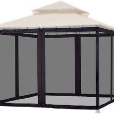 대형 야외 방충망 캐노피 천막 모기장 연결, I. 블랙 4도어 모기장 360x360x230