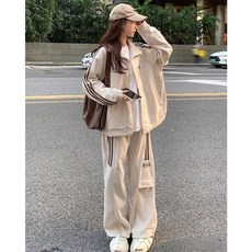 【遮肚顯瘦】大碼衛衣套裝 運動套裝 休閒套裝 衛衣兩件套 胖mm套裝 寬鬆舒適 純棉面料 秋季時尚 適合200-300斤