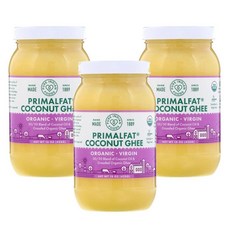 퓨어 인디언 푸드 버진 프라이멀팻 코코넛 기버터 425g, 3개