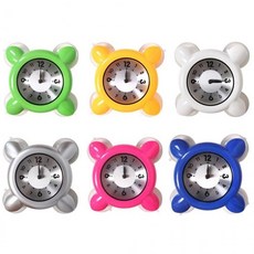 스타피쉬 무소음 흡착식 방수 시계 욕실 주방, 핫핑크