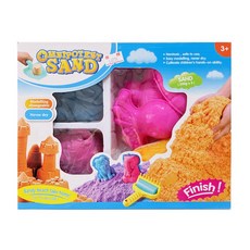 小胡玩具 沙灘桶配2色動力沙組 (附模具) 動力沙 太空沙 兒童玩具, 1個