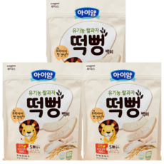 아이얌 유기농쌀과자 백미떡뻥 30g, 국산유기농100%백미, 3개