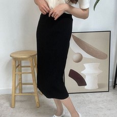 니트 땡처리특가 밴딩 기본 블랙 H라인 롱 mar5+9esd