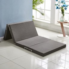 4단 접이식 매트리스 손님용 두꺼운 캠핑 바닥매트, 1cm, 다크 그레이 폭80cmx길이200cmx두께10cm