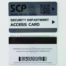 SCP scp 재단 키 만능 카드 1 2 3 4 5 등급, SECURITY DEPART