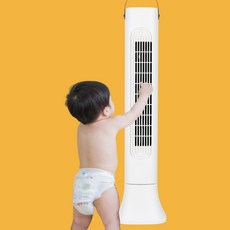 손가락보호 원스 날개없는 타워형 타워팬 선풍기, 1개
