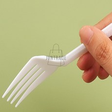 일회용 다회용 플라스틱 포크 10P 일회용포크나이프 일회용용기