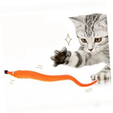 반려묘 실내 놀이 낚시대 교체 리필 뱀꼬리 깃털 사냥본능 자극장난감, 03스네이크-그린, 1개