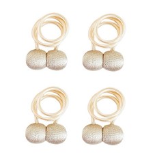 볼 자석 타이백 마그네틱 커튼 고정 스트랩, 4개, 베이지