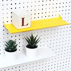 타공판 원터치 스틸선반, 화이트, 1개