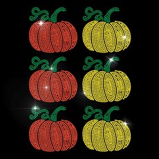 1개 유리 핫픽스 라인스톤 다리미 부착형 의상 액세서리 (호박 모양 297x210mm), 혼합색