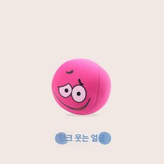 대형 샌드백 동물 캐릭터 유아용 소프트 펀치백 놀이 장난감, 1개, 핑크 스마일리 페이스