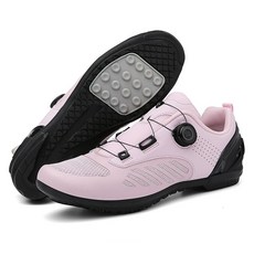 자전거 방한슈즈 남성용 사이클링화 클릿슈즈 평페달, 39, T09 핑크 양말포함