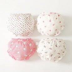 DFMEI 女童內褲 A類純棉嬰兒麵包褲