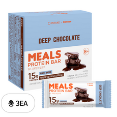 밀스 프로틴 바 딥초코, 400g, 3개