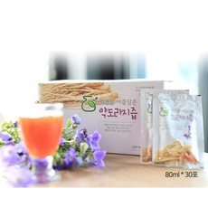 도라지배즙 국내산 배도라지즙 약도라지로 만든 무농약 약도라지즙 도라지 진액 액기스 엑기스 도라지차 효능 먹는방법 파는곳 부모님 기관지에 좋은 건강식품 80ml x 30포 1박스, 1개