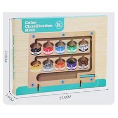 磁性彩色數字迷宮，計數運算磁筆走珠移位遊戲，兒童益智桌遊，親子互動玩具, 1個, 彩盒微凹（已折扣、商品完整、自用可選）