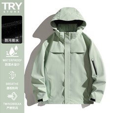 TRY STORE 情侶防風防潑水機能衝鋒衣 單層連帽外套