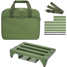 기타 페달 보드 가방 케이스 전원 공급 트레이 휴대용 장착 테이프가 포함된 14인치 x 10.6인치 알루미늄 합금 그린 APB-14GN