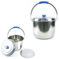 스텐 들통 찜솥 찜통 찜기 빨래솥 26cm 약 10리터 ghk*3073OJ, 1개