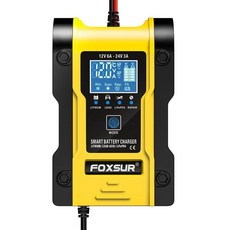 福克斯FBC1224 12V6A/24V3A汽車電池充電器 支援鋰電池、鉛酸、鋰鐵電池 一鍵修復, 1個