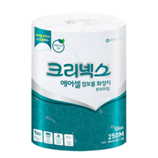 크리넥스 에어셀 점보롤 화장지 프리미엄 250M, 3개