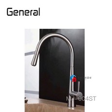 富爾康 General廚房不鏽鋼龍頭 MJ-004ST 不鏽鋼冷熱水龍頭 無鉛檯面式, 1個