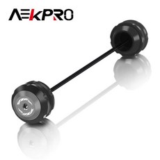 오토바이 전방 후방 휠 액슬 포크 크래시 슬라이더 허브 보호대 패드, 1개, 1. Front Titanium