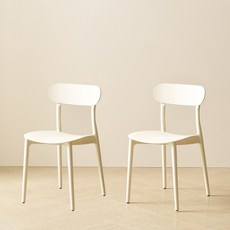 상도가구 마일로 체어 의자 식탁의자 인테리어의자, 2개, 아이보리