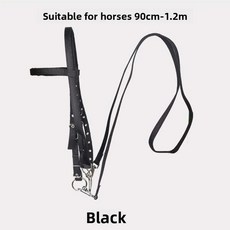 이중줄 탈부착식 말빗과 고삐 조랑말 훈련 승마용 장비 승마, 1개, 6. 블랙 포니 더블 라인 워터 끈 O 씹는 면 후크