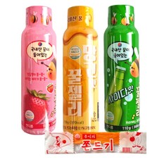 꿀젤리 오리지날맛1개 사이다맛1개 딸기맛1개 추억쫀드기1개, 110g, 1개