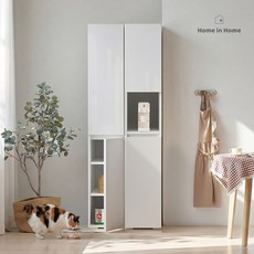 홈인홈 화이트 주방 틈새수납장 팬트리장 2종 30cm_N92a, 도어형 300_N9002