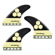 유리 섬유+벌집 모양 서프보드 스러스터 핀 3개 세트 AM2 서핑 핀 싱글 탭 핀 박스 서핑 롱보드 쇼트보드 핀 백 나사 및 키 포함(블랙)